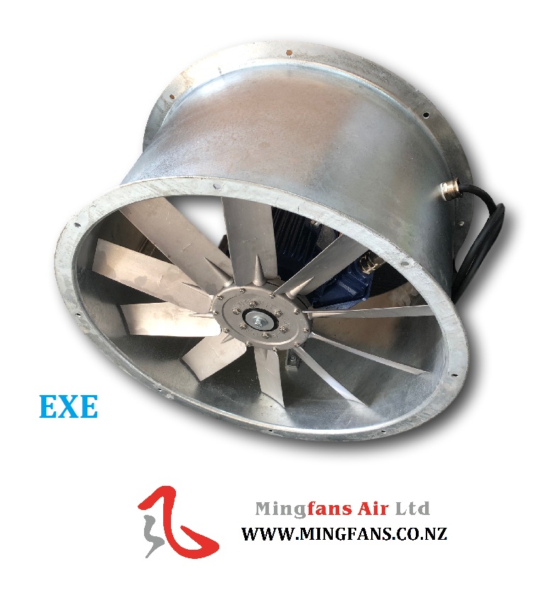 EXE/EXD RATE INLINE AXIAL FAN SPRAYBOTH USE